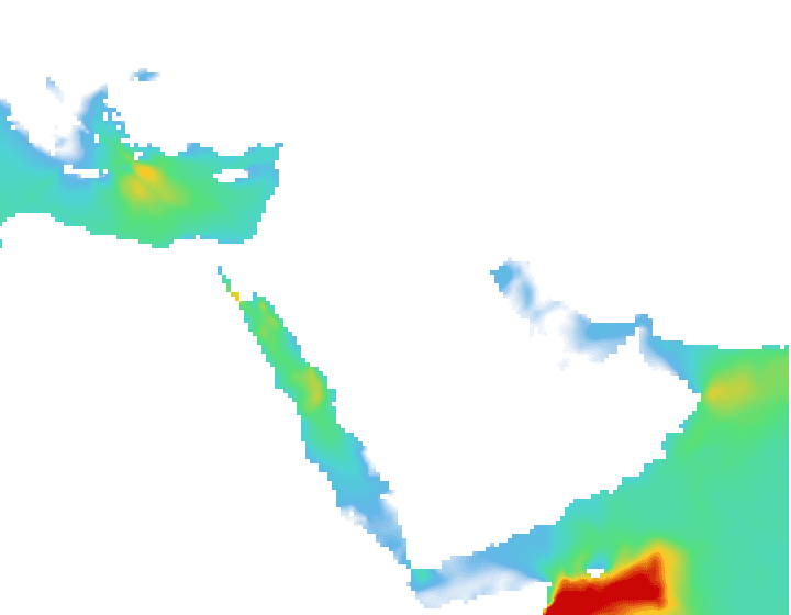Illustrative processed wave height weather layer